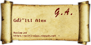 Göltl Alex névjegykártya